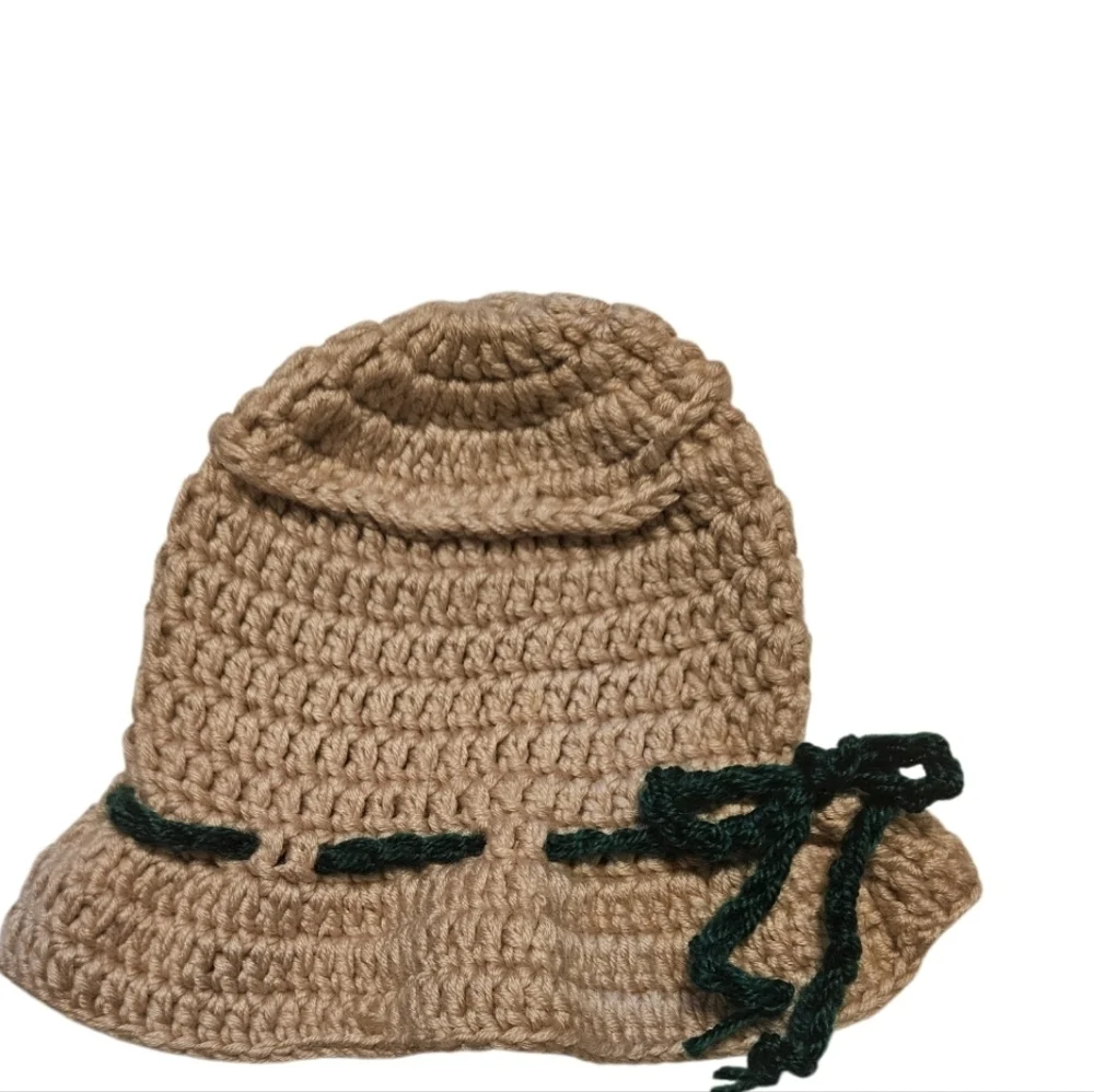 Hand Crafted Newborn 3-pc Set Crochet Photography props Hat diaper cover-up boot